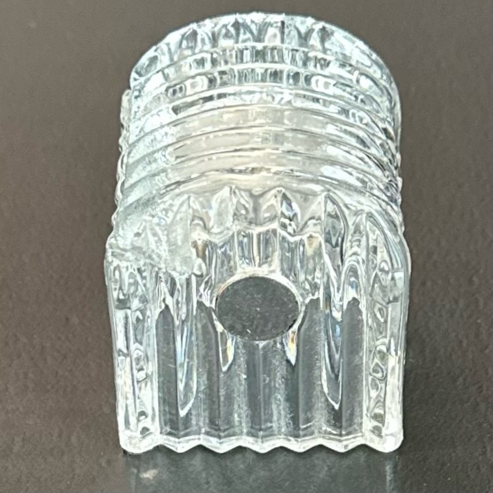 Elegant lead crystal stamp holder